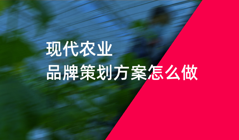 現代農業品牌策劃方案怎么做