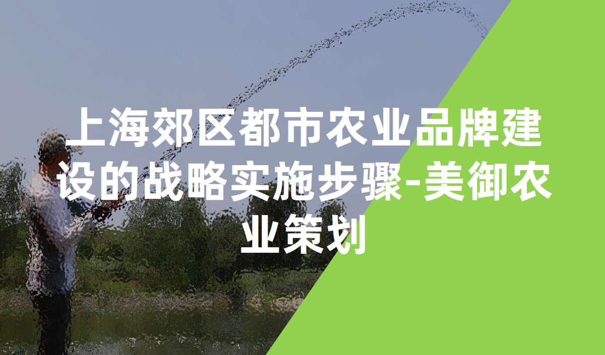 上海郊區都市農業品牌建設的戰略實施步驟-美御農業策劃
